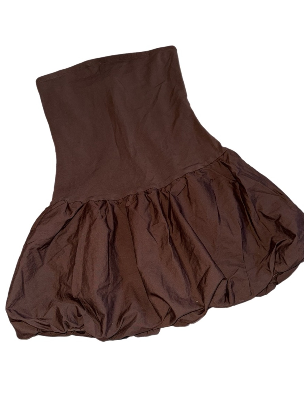 wild fable Strapless Bubble Hem Skirt - Chocolate Brown